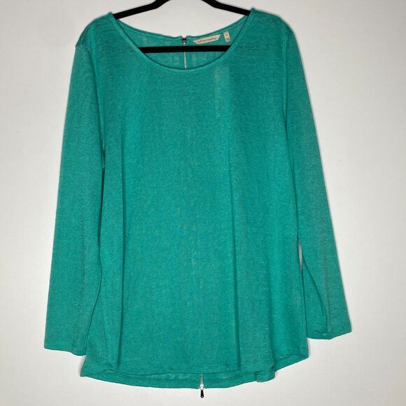 New Soft Surroundings Audley Long Sleeve Back ZipTop Women's Plus Size 1X - Picture 8 of 8